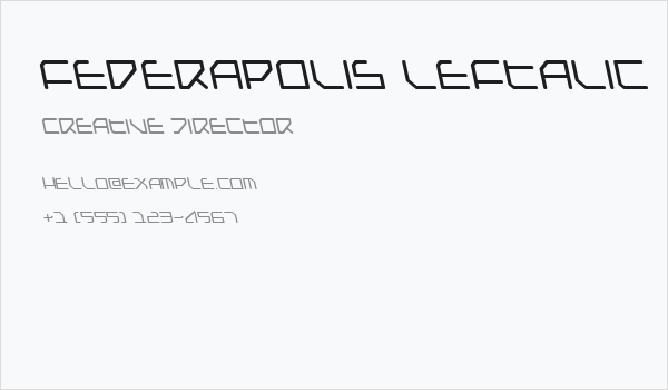 Federapolis Leftalic Business Card