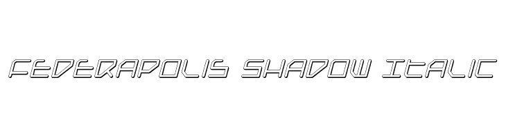Federapolis Shadow Italic  baixar fontes gratis