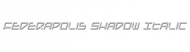 Federapolis Shadow Italic  नि: शुल्क फ़ॉन्ट्स डाउनलोड