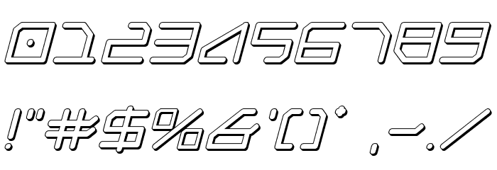 Federapolis Shadow Italic Font OTHER CHARS