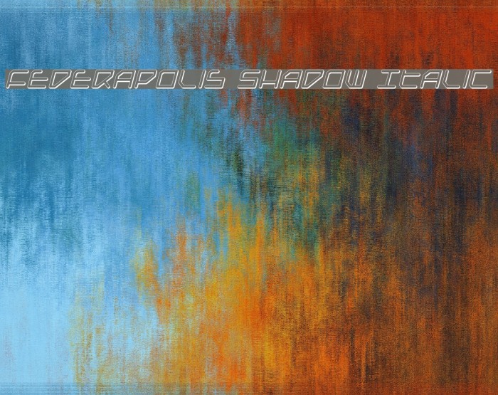 Federapolis Shadow Italic Font examples