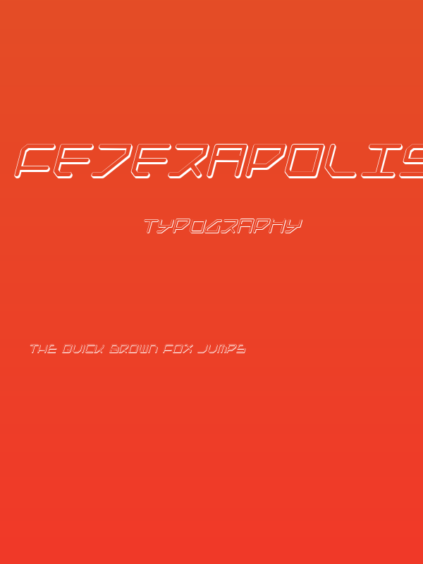 Federapolis Shadow Italic Poster