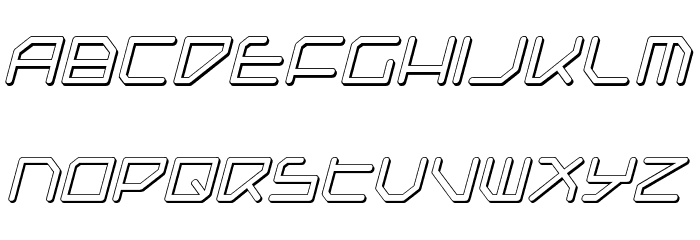 Federapolis Shadow Italic Font LOWERCASE