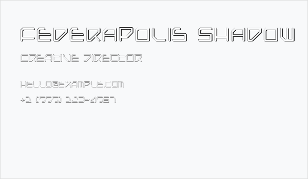 Federapolis Shadow Business Card
