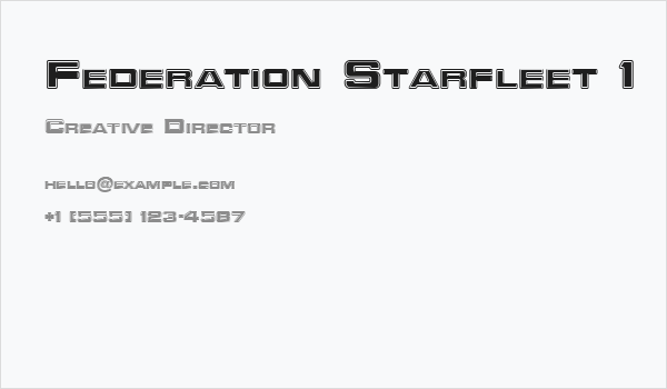 Federation Starfleet 1 Business Card