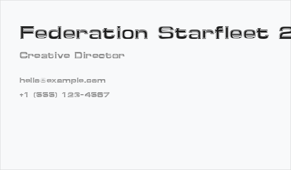Federation Starfleet 2 Business Card