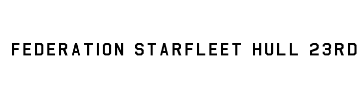 Federation Starfleet Hull 23rd Шрифта