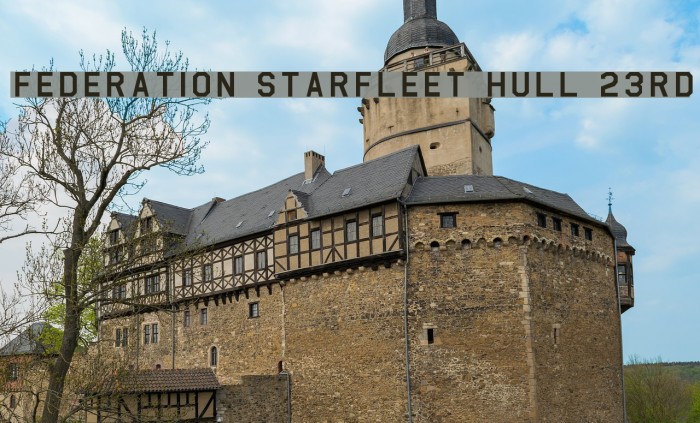 Federation Starfleet Hull 23rd Font examples