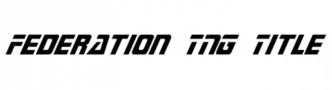 Federation TNG Title  Скачать бесплатные шрифты