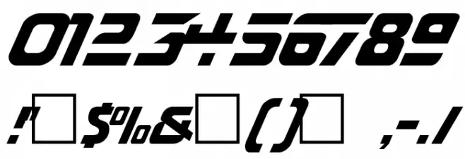 Federation TNG Title Font OTHER CHARS