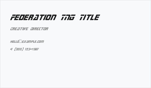 Federation TNG Title Business Card