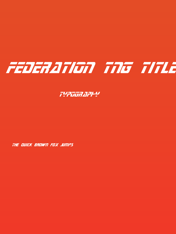 Federation TNG Title Poster