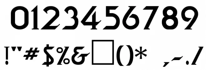 FederationClassicMovie Font OTHER CHARS