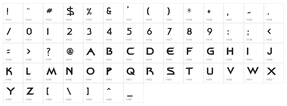 FederationDS9Title Character Map