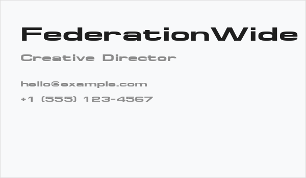 FederationWide Business Card