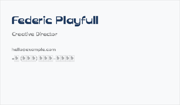 Federic Playfull Business Card