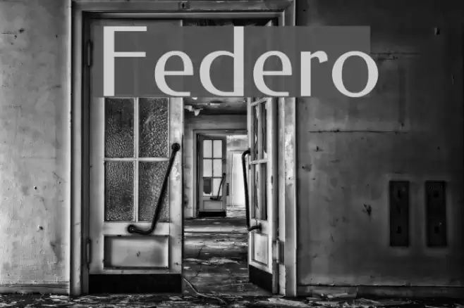 Federo Font examples