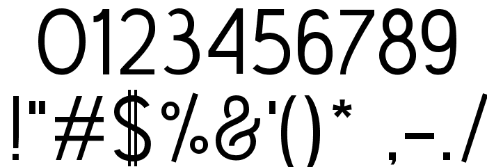 Fedora Font OTHER CHARS