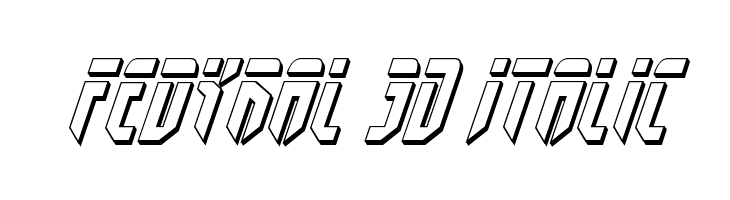 Fedyral 3D Italic  font caratteri gratis