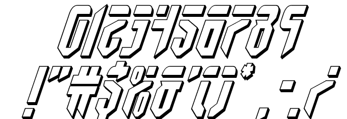 Fedyral 3D Italic Font OTHER CHARS