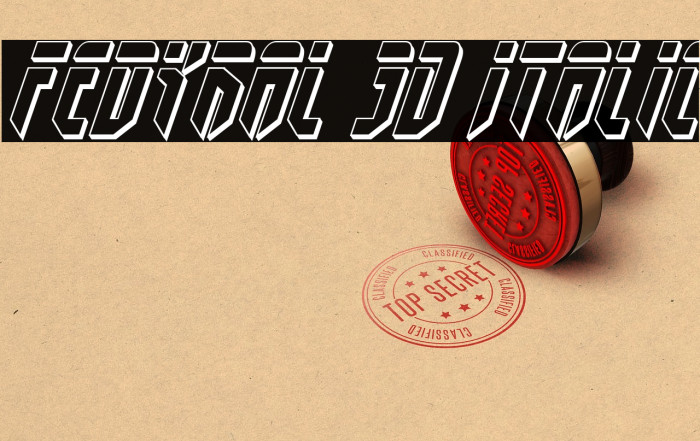Fedyral 3D Italic Font examples