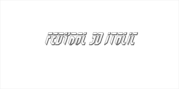 Fedyral 3D Italic Logo