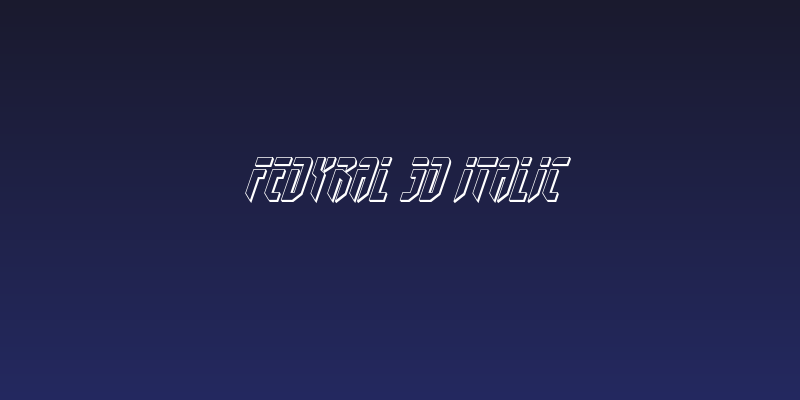 Fedyral 3D Italic Social Header