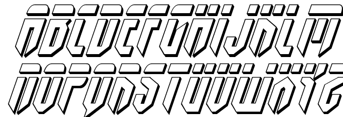 Fedyral 3D Italic Font LOWERCASE