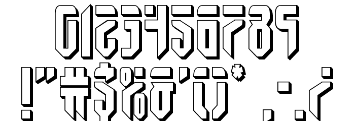 Fedyral 3D Font OTHER CHARS