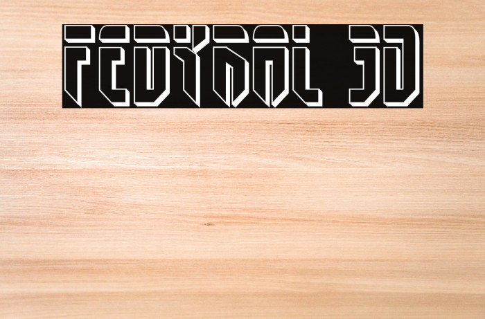 Fedyral 3D Font examples