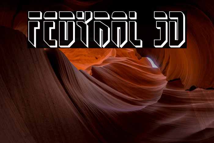 Fedyral 3D Font examples