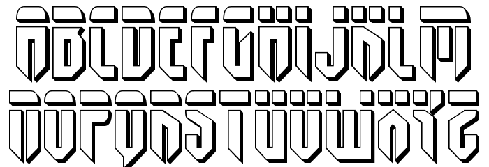 Fedyral 3D Font LOWERCASE
