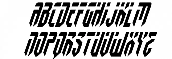 Fedyral Condensed Italic Caratteri MAIUSCOLE