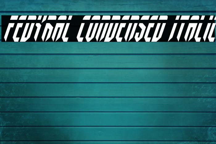 Fedyral Condensed Italic Font examples