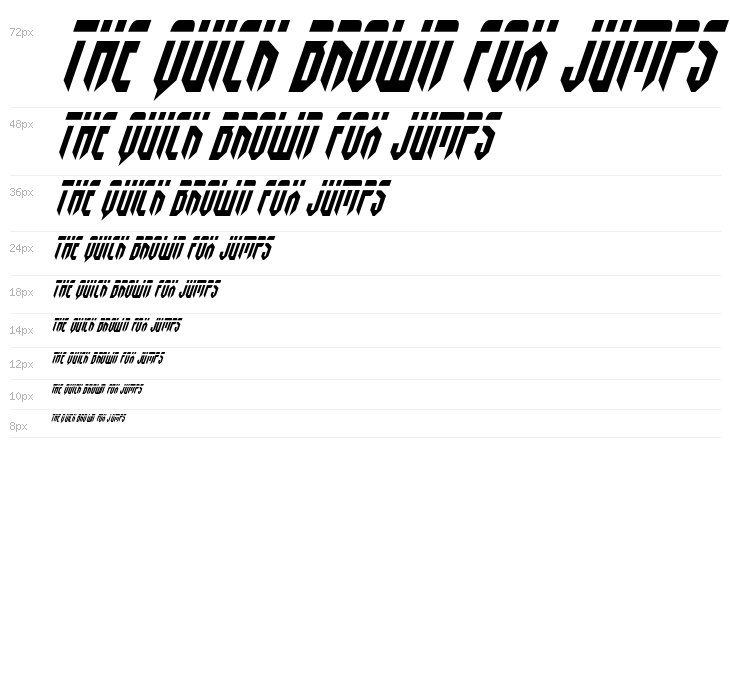 Fedyral Condensed Italic Waterfall