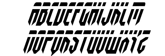 Fedyral Condensed Italic Font LOWERCASE