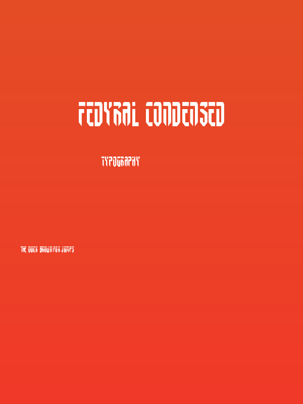 Fedyral Condensed Poster