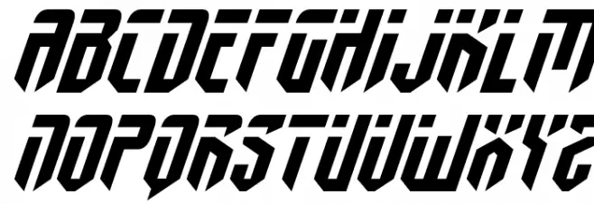 Fedyral Expanded Italic 字体 大写