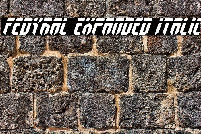 Fedyral Expanded Italic Font examples