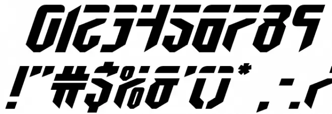 Fedyral Extra-Expanded Italic Font OTHER CHARS