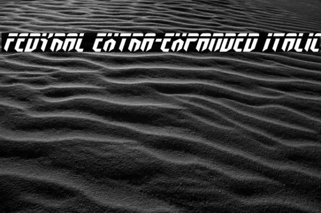 Fedyral Extra-Expanded Italic Font examples