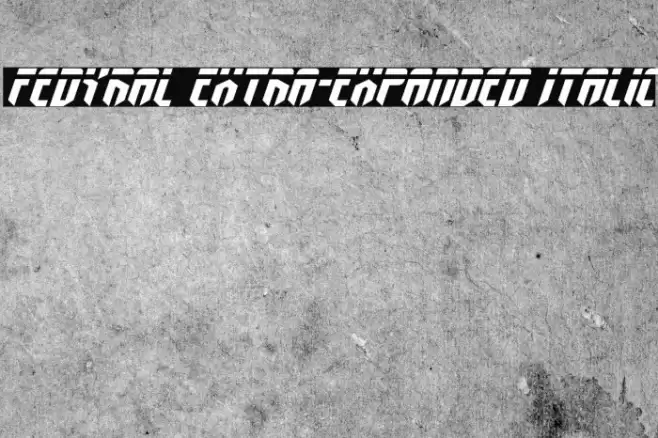 Fedyral Extra-Expanded Italic Font examples