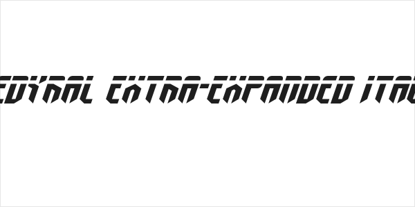 Fedyral Extra-Expanded Italic Logo
