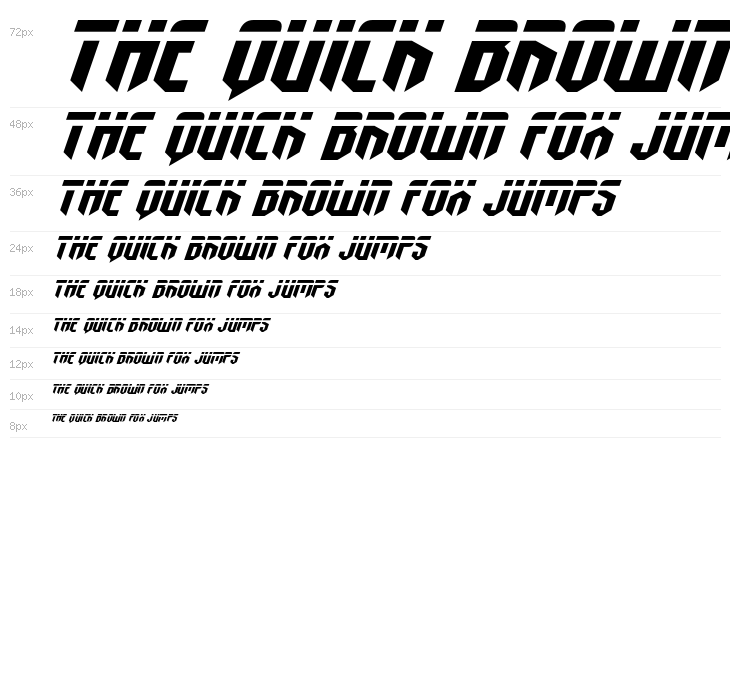 Fedyral Extra-Expanded Italic Waterfall