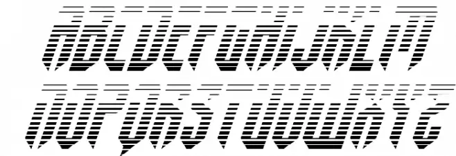 Fedyral Gradient Italic Font UPPERCASE