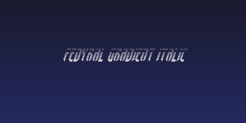 Fedyral Gradient Italic Social Header