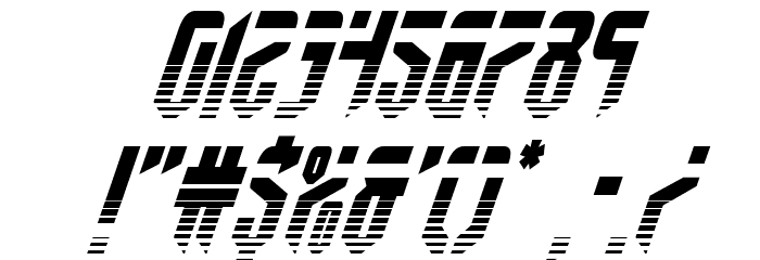 Fedyral Halftone Italic Font OTHER CHARS