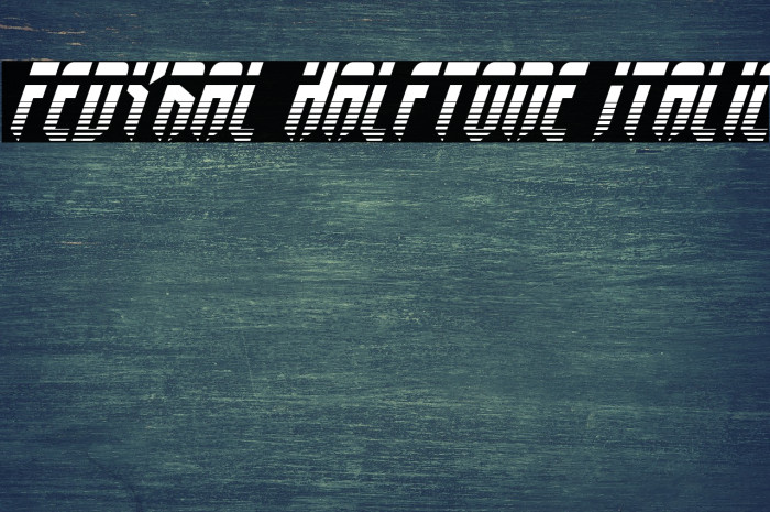 Fedyral Halftone Italic Font examples