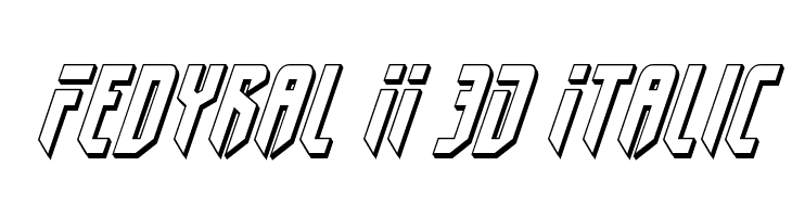 Fedyral II 3D Italic Fonte