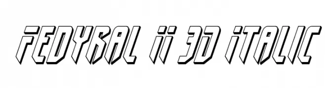 Fedyral II 3D Italic  Fuentes Gratis Descargar